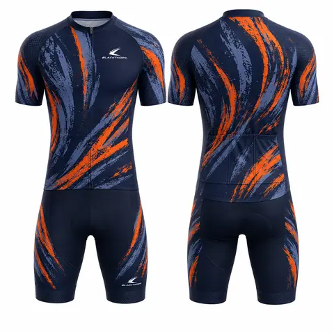 Graphic Sublimated Cycling Jersey and Bib Set — view 5