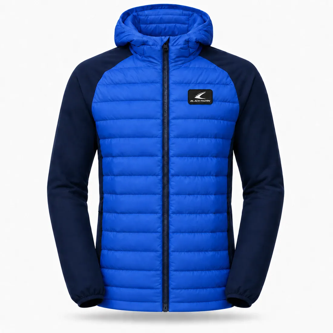 Down Hybrid Hooded Jacket — custom outerwear made to order by Blackthorn World