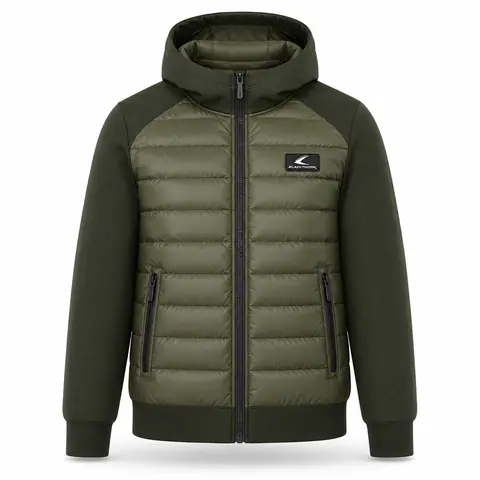 Down Hybrid Hooded Jacket — view 3