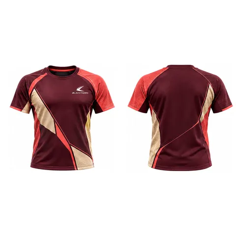 Ember Colour-Block Technical Training Tee — front and back