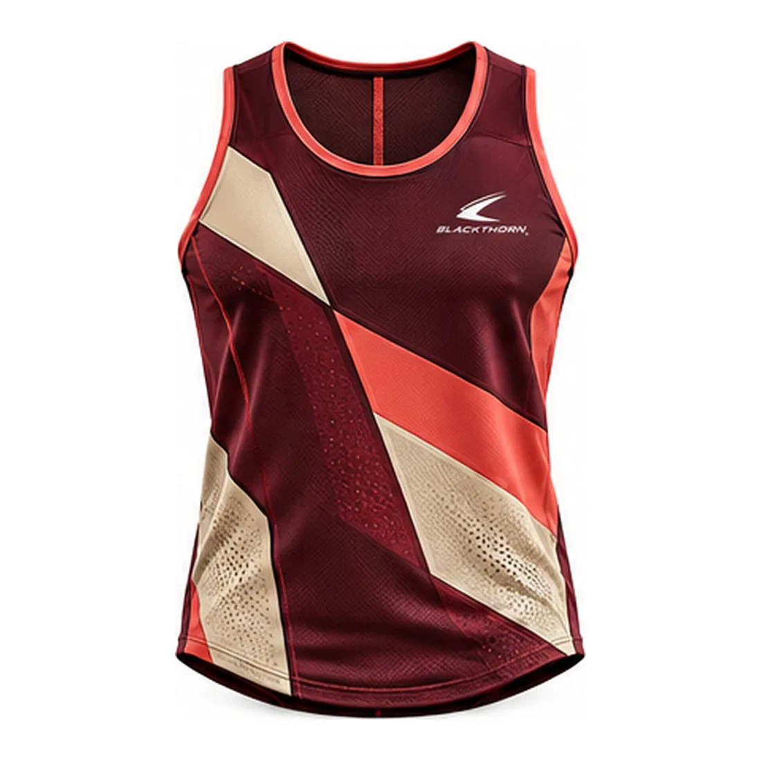 Ember Geometric Training Singlet — Gym tank tops by Blackthorn World, front view