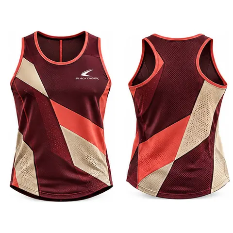 Ember Geometric Training Singlet — front and back
