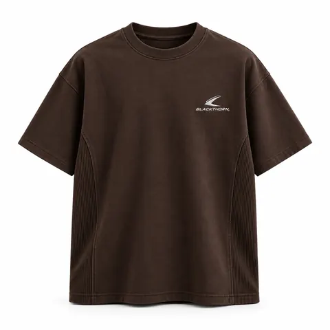 Espresso Panelled Boxy T-Shirt — Streetwear · Graphic T-shirts by Blackthorn World