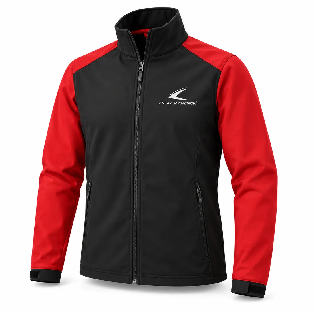 Black & Red Fight Team Corner Jacket — custom fight team & wrestling wear by Blackthorn World
