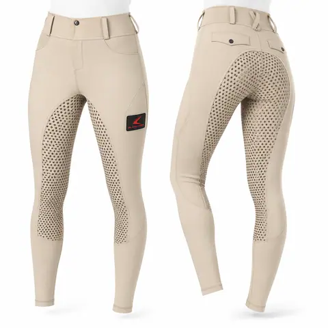Full-Seat Silicone Grip Riding Tights — view 3