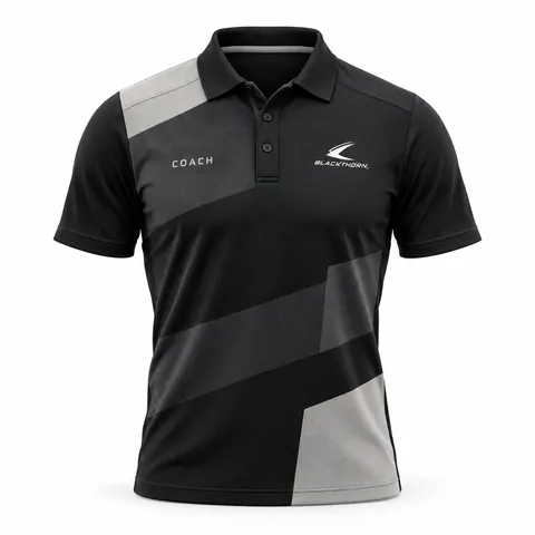 Graphite Block Coach Polo Shirt — Teamwear · Polo shirts by Blackthorn World