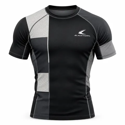 Graphite Block Short-Sleeve Rash Guard — Fightwear · Rash guards & compression by Blackthorn World