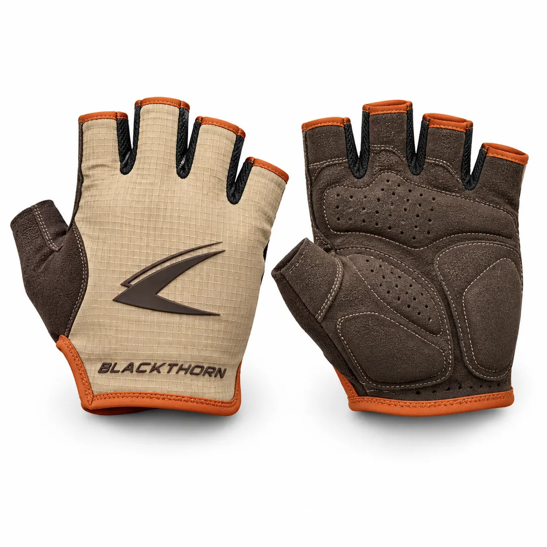 Gravel Cycling Gloves — Fingerless & Full Finger — custom gravel cycling gloves made to order by Blackthorn World — sand — fingerless gravel mitt