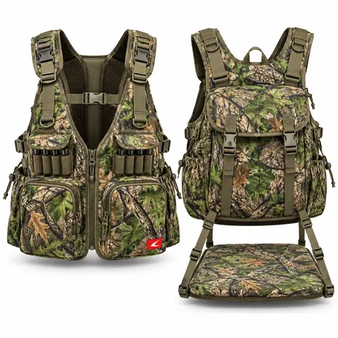 Green Leaf Camo Turkey Vest — Hunting & Tactical · Packs, gloves & accessories by Blackthorn World