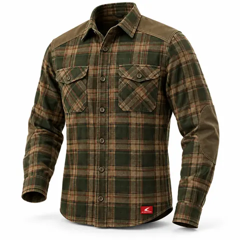 Green Plaid Flannel Hunting Shirt — Field & shooting shirts by Blackthorn World