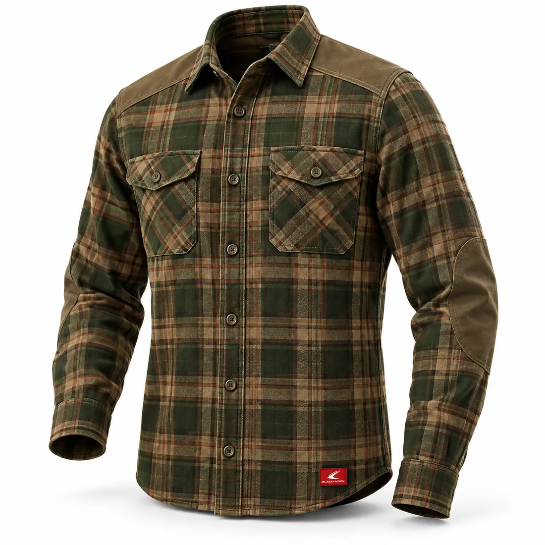 Green Plaid Flannel Hunting Shirt — field & shooting shirts by Blackthorn World