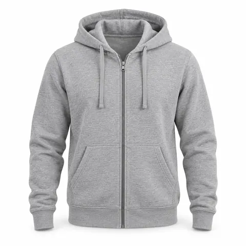 Grey Marl Full-Zip Hoodie — wholesale blank hoodies by Blackthorn World