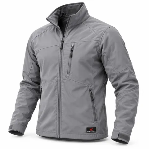 Grey Minimal Tactical Softshell Jacket — Tactical jackets, fleece & hoodies by Blackthorn World