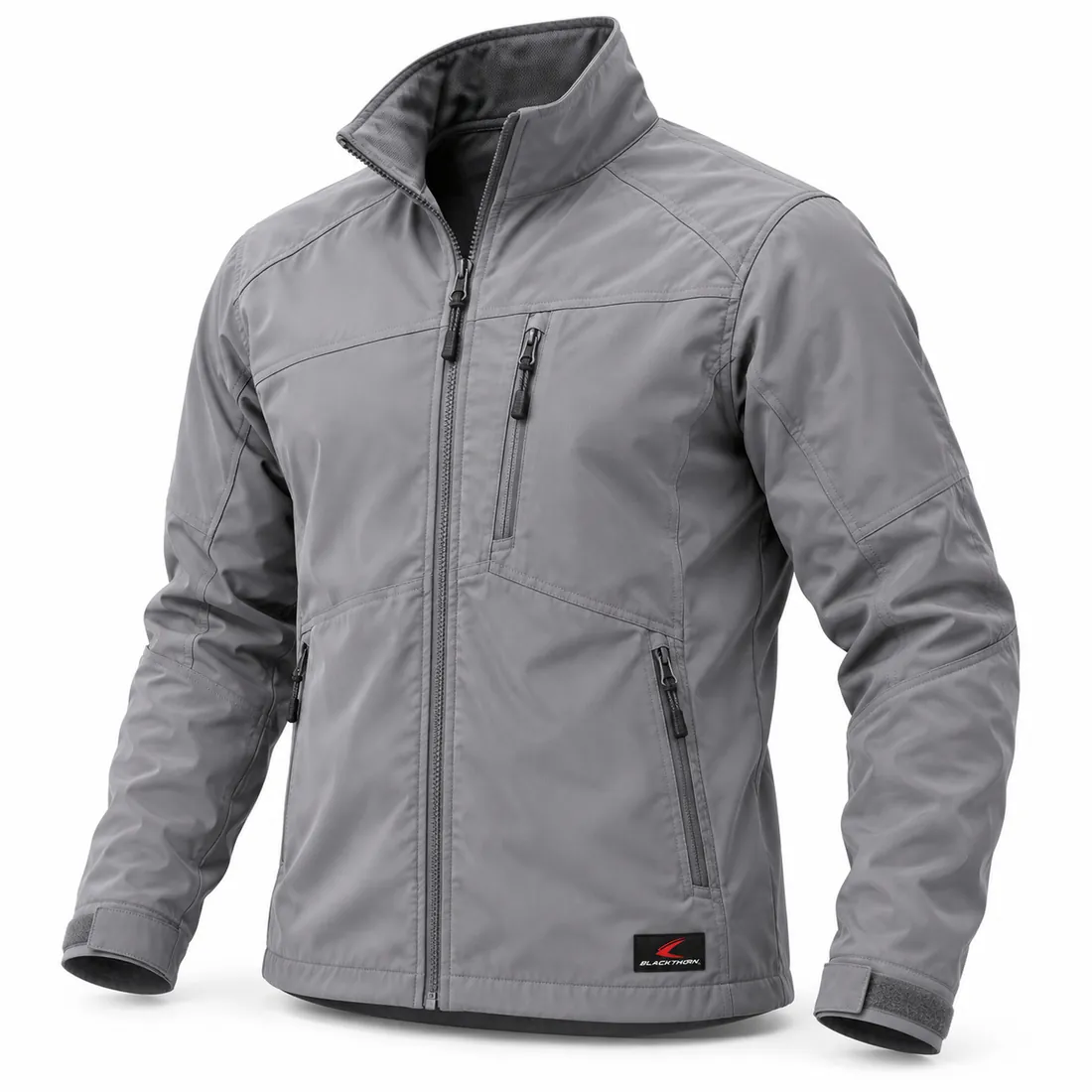 Grey Minimal Tactical Softshell Jacket — tactical jackets, fleece & hoodies by Blackthorn World