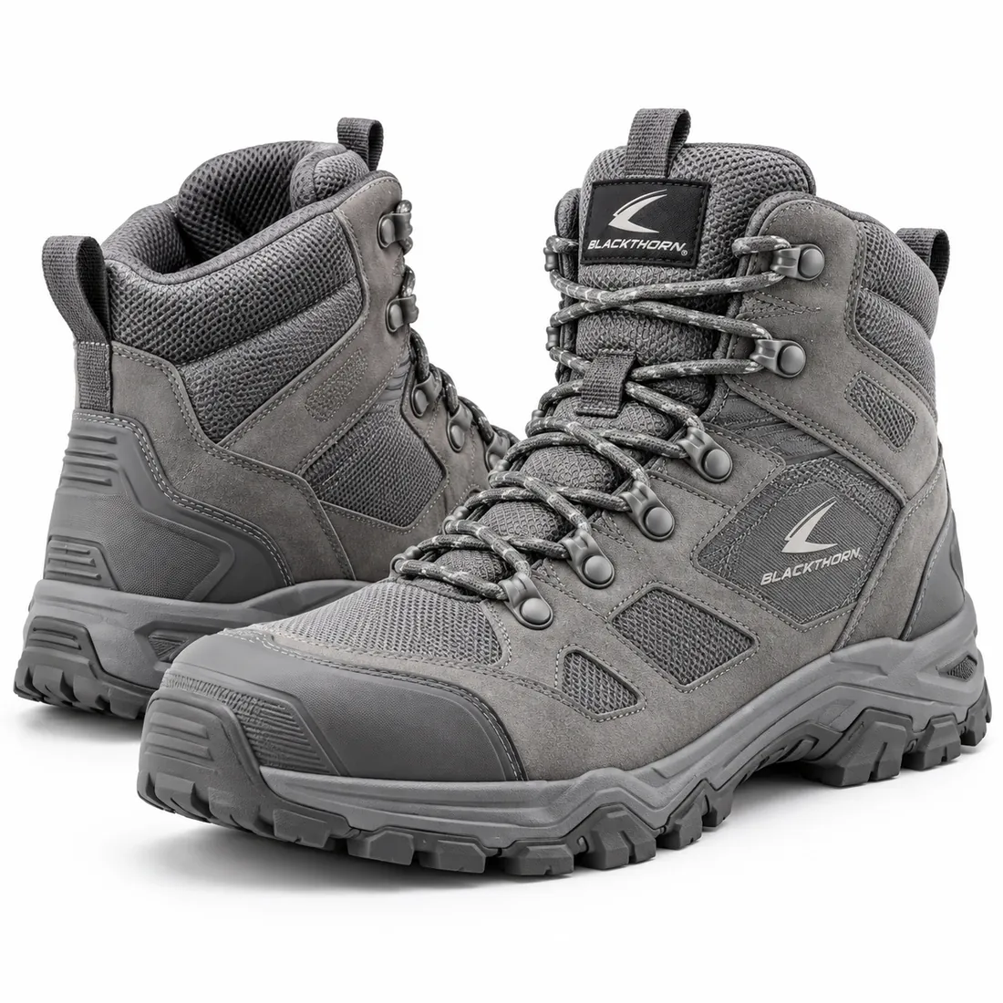 Grey Suede Mid Hiking Tactical Boots — hunting & tactical boots by Blackthorn World