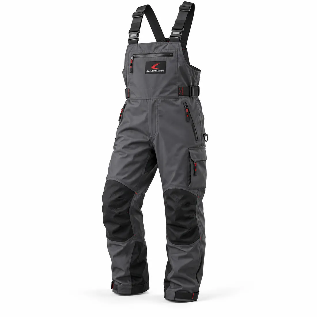 Grey Waterproof Fishing Bib Overalls — fishing apparel by Blackthorn World