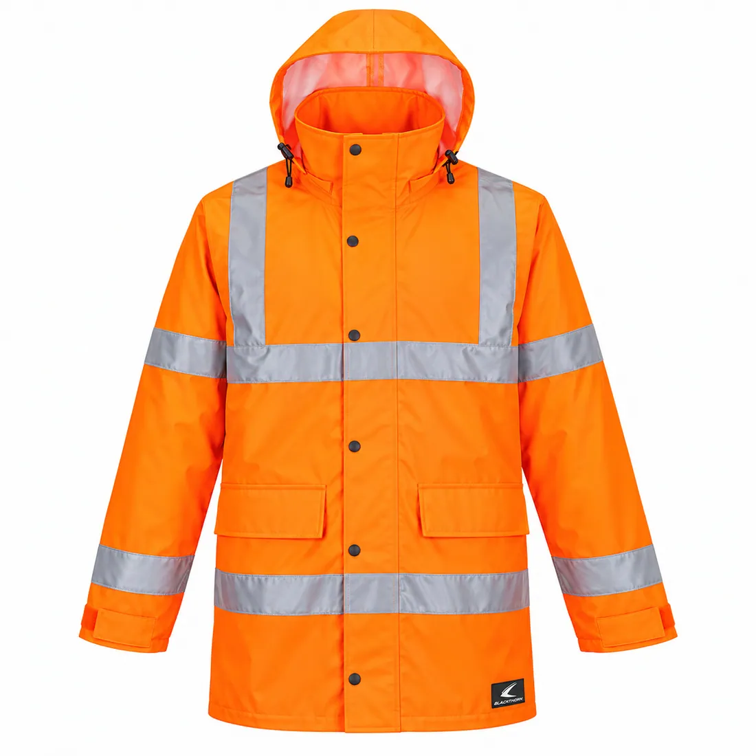 Hi-Vis Waterproof Rain Jacket — custom workwear made to order by Blackthorn World
