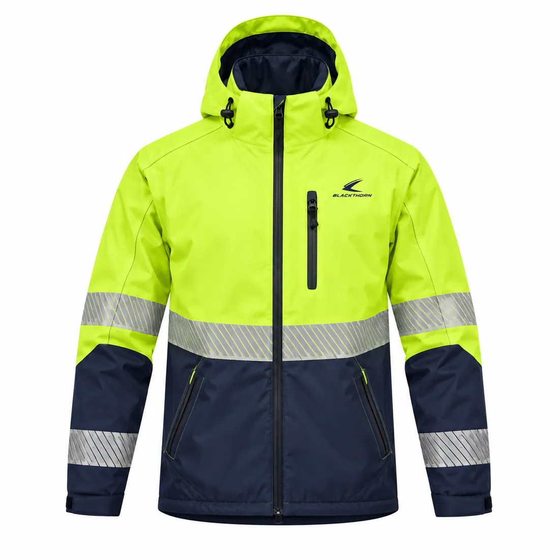 Hi-Vis Reflective Softshell Jacket — custom workwear made to order by Blackthorn World