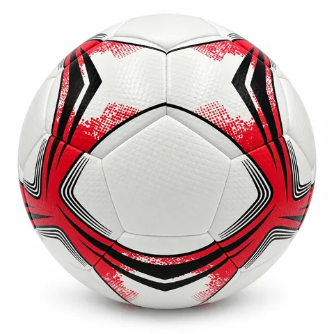 Back of Hybrid Mission soccer ball with textured cover