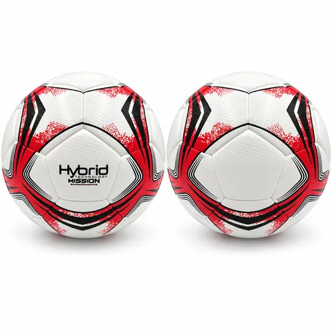 Hybrid Mission soccer ball — front and back