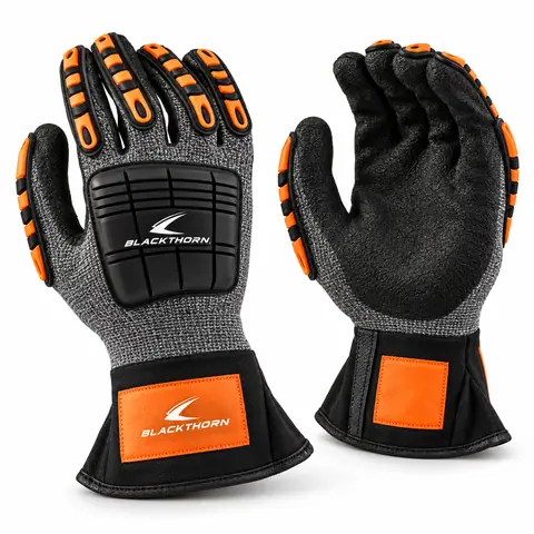 Impact Gloves with Hi-Vis Safety Cuff — view 2