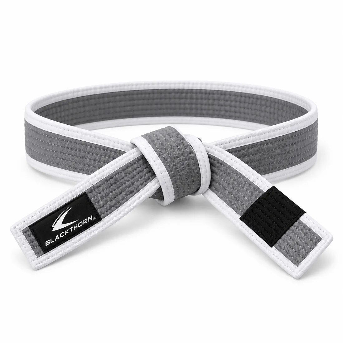 Kids Grey/White BJJ Belt — custom bjj & martial arts belts by Blackthorn World