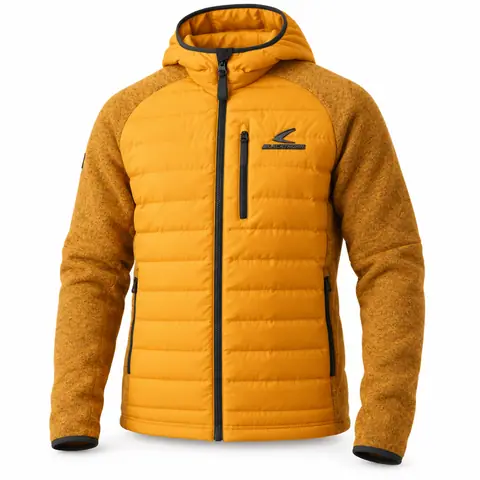 Knit-Sleeve Quilted Hybrid Jacket — view 2