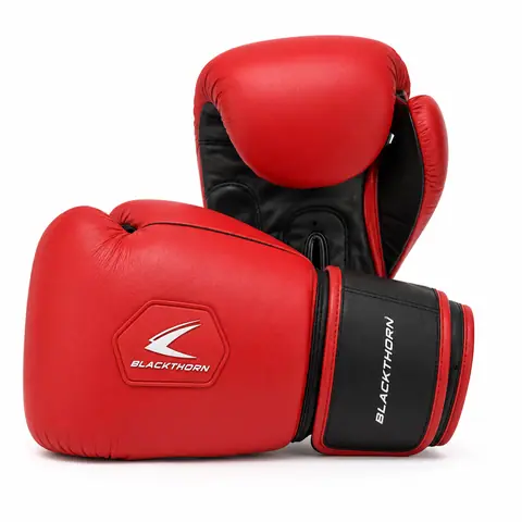 Hook-and-Loop Leather Boxing Gloves — view 3