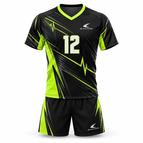 Lime Pulse Volleyball Uniform Set — Teamwear · Volleyball uniforms by Blackthorn World