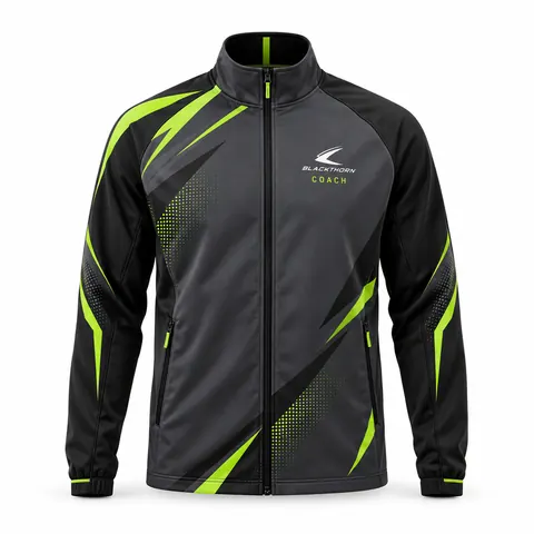 Lime Volt Softshell Coach Jacket — Teamwear · Training wear & midlayers by Blackthorn World