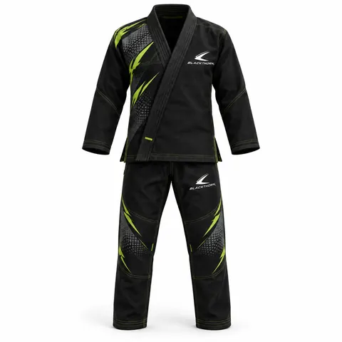 Lime Volt Pearl Weave BJJ Gi — Fightwear · BJJ gis by Blackthorn World