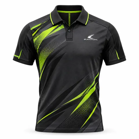 Lime Volt Padel Polo — Teamwear · Padel wear by Blackthorn World