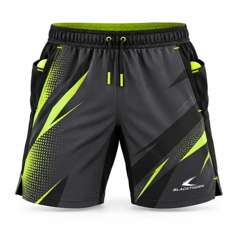 Lime Volt Padel Shorts — Teamwear · Padel wear by Blackthorn World