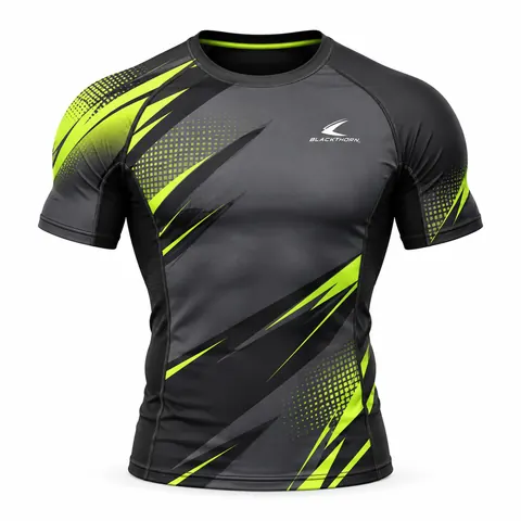 Lime Volt Short-Sleeve Rash Guard