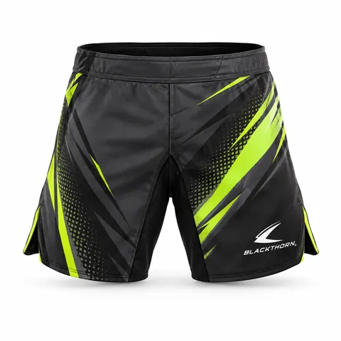 Lime Volt MMA Fight Shorts — Fightwear · Fight shorts by Blackthorn World