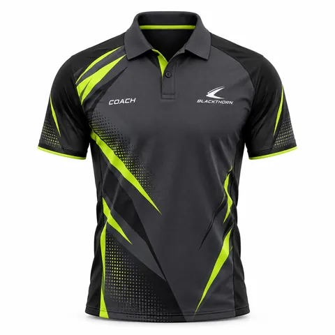 Lime Volt Coach Polo Shirt — Teamwear · Polo shirts by Blackthorn World