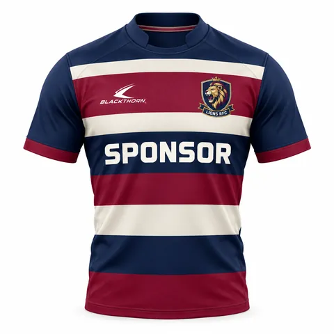 Lionheart Classic Hoop Rugby Jersey — custom teamwear by Blackthorn World