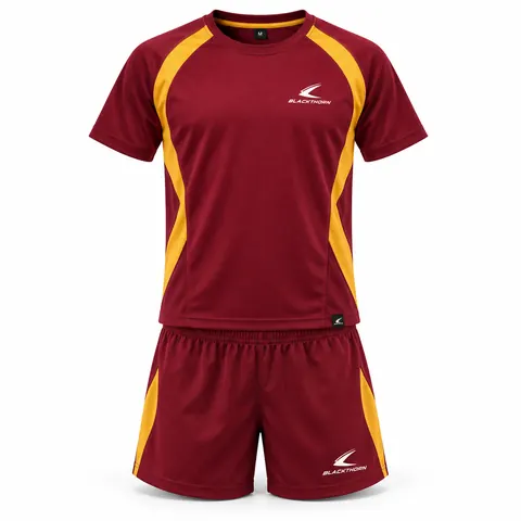 Maroon & Gold School PE Kit — custom schoolwear by Blackthorn World
