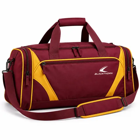 Maroon & Gold School Sports Holdall — custom schoolwear by Blackthorn World