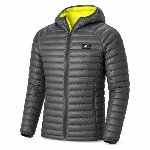 Micro-Baffle Packable Down Hooded Jacket — view 3