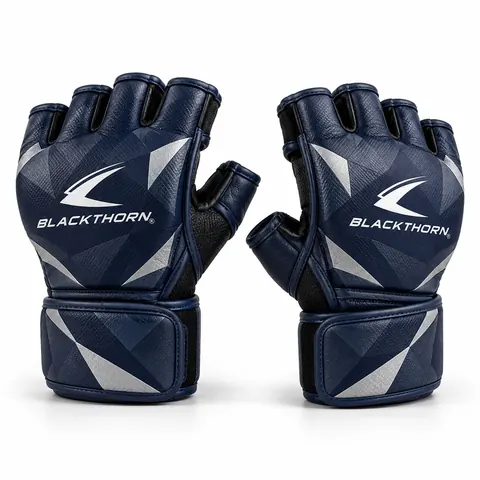 Midnight Silver Online Brand Grappling Gloves — MMA gloves & protective gear by Blackthorn World