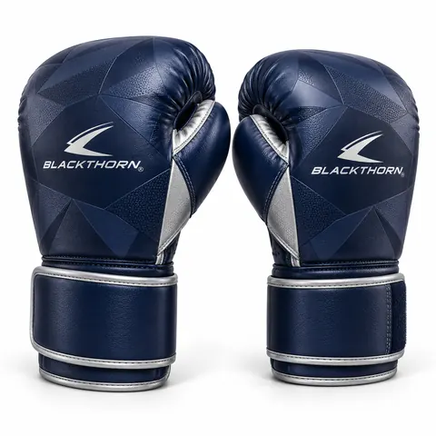 Midnight Silver Brand Sparring Gloves — Boxing gloves by Blackthorn World