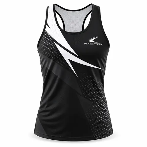 Monochrome Grid Running Singlet