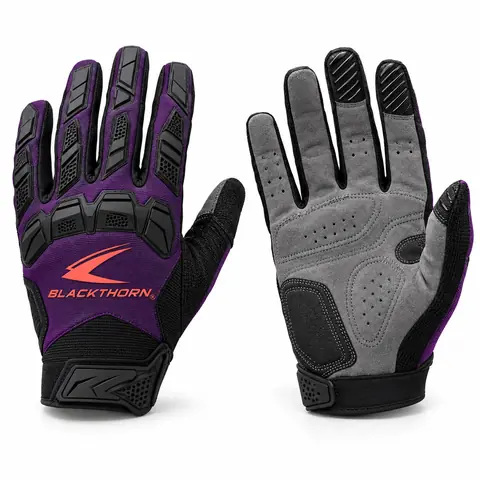 MTB Gloves — Trail, Enduro & Downhill — downhill purple — armoured downhill glove