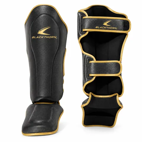 Muay Thai Shin-Instep Guards — custom fightwear by Blackthorn World