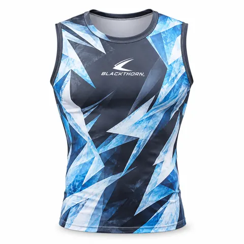 Arctic Shard Sleeveless Compression Top front, OEM sleeveless compression top