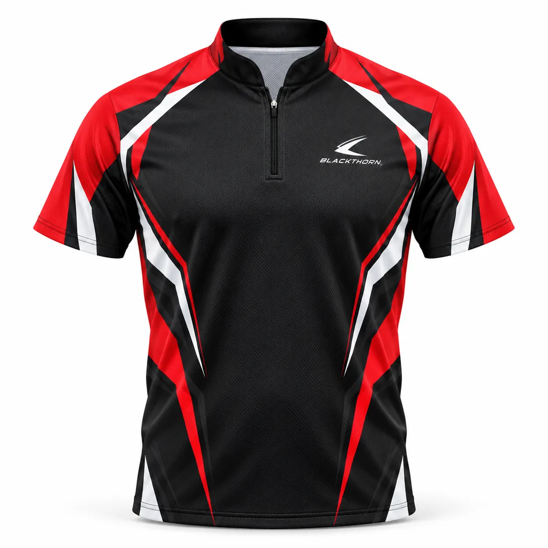 Black Red Practical Shooting Jersey front, practical shooting jersey manufacturer