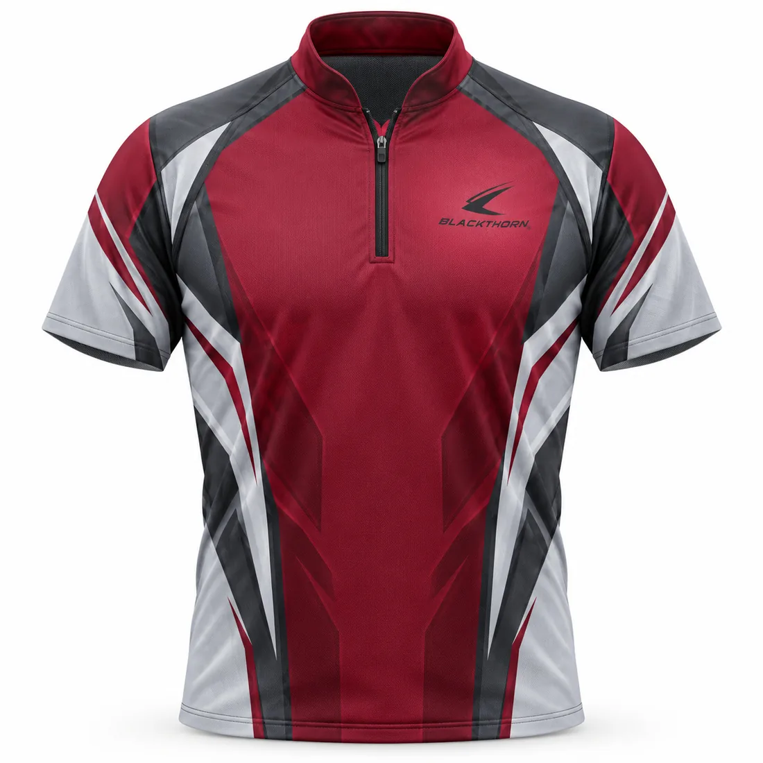 Burgundy Grey Shooting Team Shirt front, shooting team shirt private label