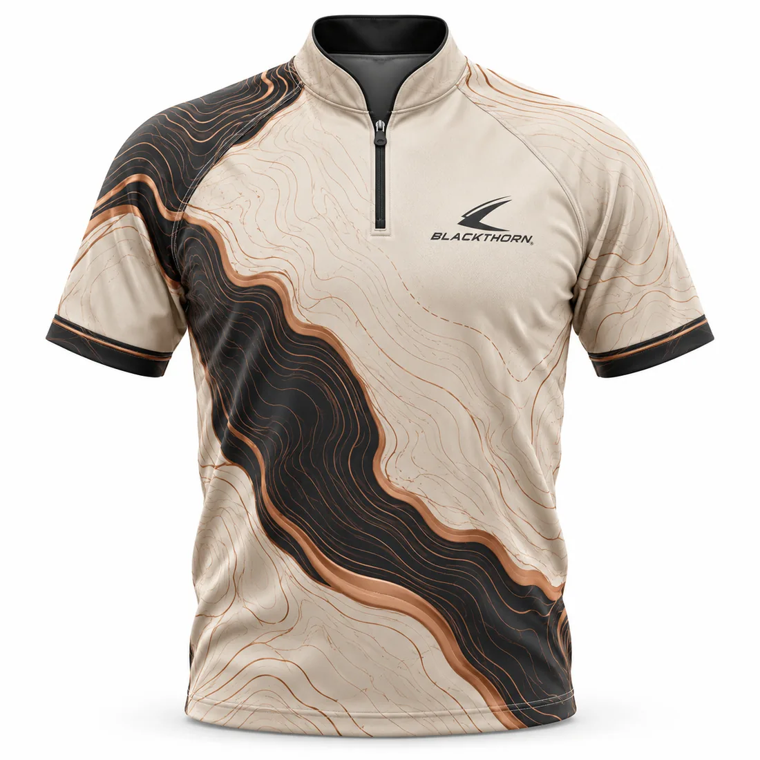 Copper Contour Signature Darts Shirt front, signature darts shirt manufacturer