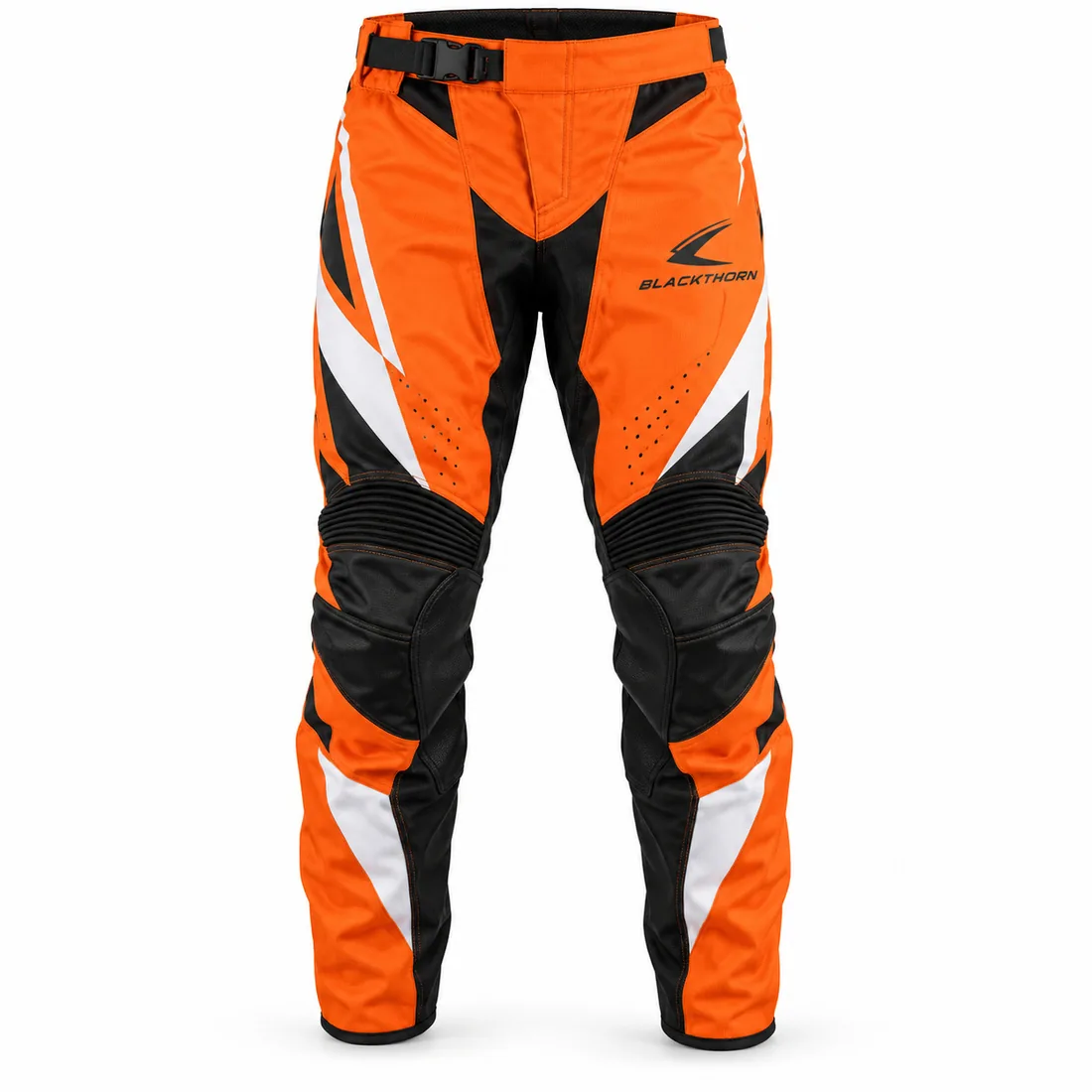 Orange Black Race Motocross Pants front view, custom motocross pants manufacturer